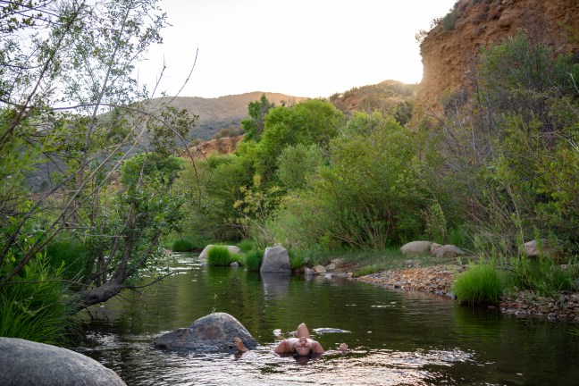 C Lying in Kern relaxed and smiling
